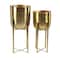 CosmoLiving by Cosmopolitan Gold Metal Glam Planter Set